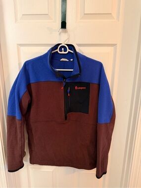 cotopaxi Blue and Brown Half-Zip Fleece Pullover